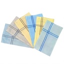 Light Color Handkerchiefs With Lining Prints 100% Cotton - Durable For Men, 24x24 Inch (12 Pcs Set)