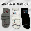 Men's Comfortable Sports Socks (Pack Of 3) - Soft, Durable, Machine Washable (3 Colors)